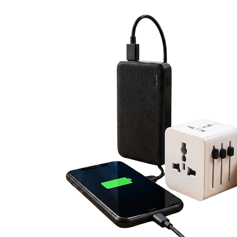 Powerbank en reisadapter